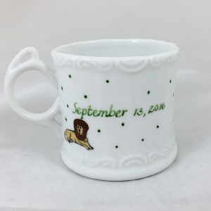 Celebrate Life 18 hand painted & personalized porcelain baby mug