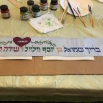 Celebrate Life 18 hand painted & personalized silk Wimpel or Torah Binder