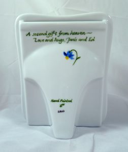 Celebrate Life 18 hand painted & personalized porcelain picture frame