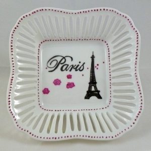 Celebrate Life 18 hand painted & personalized tray in porcelain