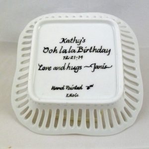 Celebrate Life 18 hand painted & personalized tray in porcelain