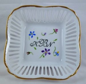 Celebrate Life 18 hand painted & personalized tray in porcelain