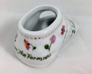 Celebrate Life 18 hand painted & personalized porcelain baby shoe