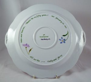 Celebrate Life 18, hand painted, personalized, porcelain tray, life cycle, gift wedding and anniversary, judaica