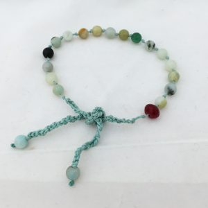 Celebrate Life 18 hand woven custom necklaces and wrap bracelets with semi precious stone beads, with spiritual meaning, personalized and based on gematria and numerology 